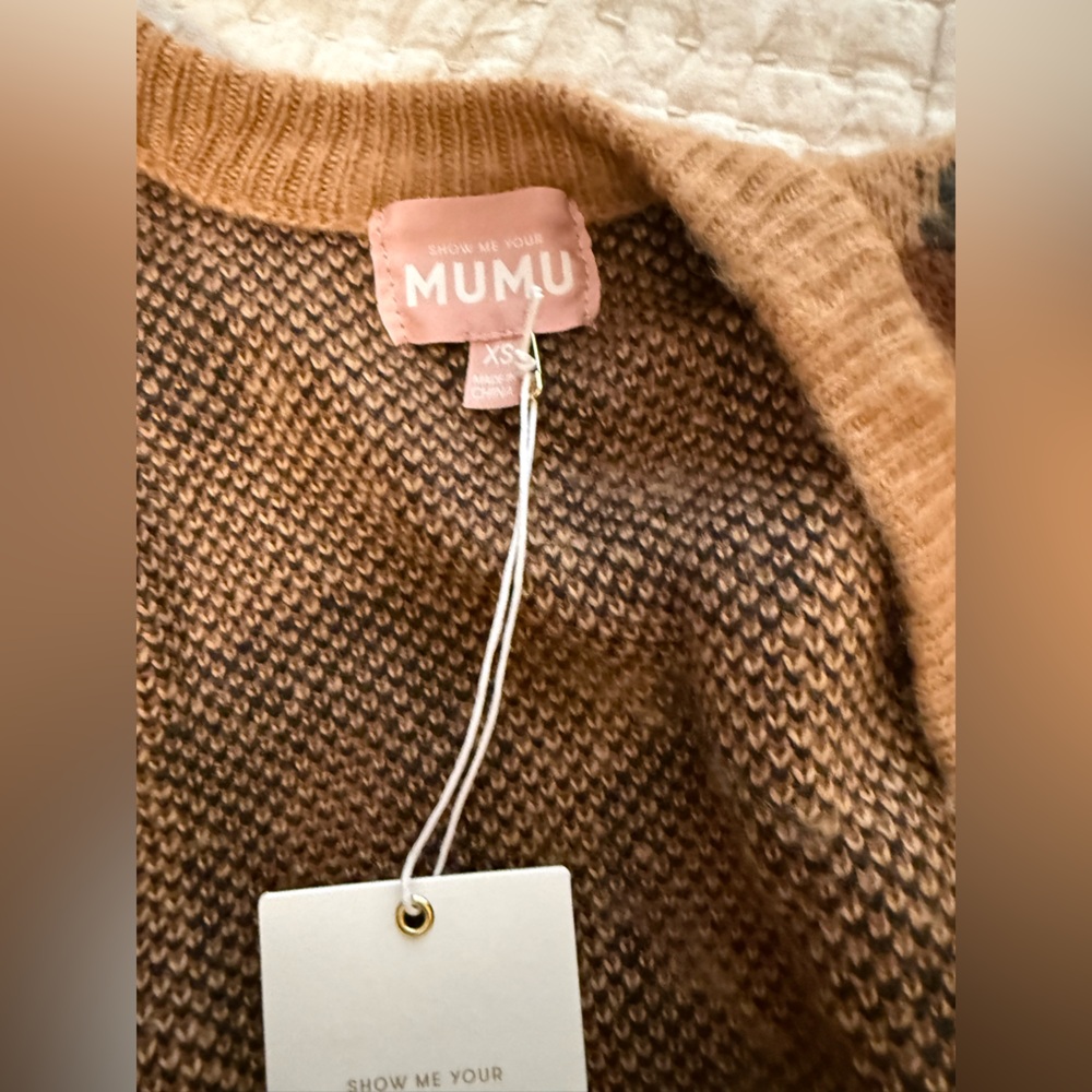 Show Me Your MuMu Tan and Black Leopard Cardigan - Picture 8 of 9